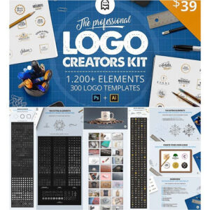 Professional Logo Template Creators Kit Bundle Collection – PSD & AI Editable | Free Lifetime Updates