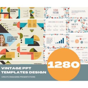 1,280 vintage PowerPoint templates in classic and retro styles, fully editable for Google Slides, Microsoft PowerPoint, and Keynote presentations