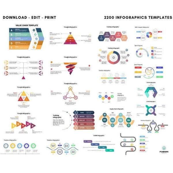 10,000 animated infographic PowerPoint templates for business, marketing, and education presentations with lifetime access and monthly updates.