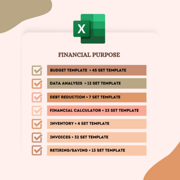 Mega bundle of 432+ editable Microsoft Excel templates for business, finance, education, and personal use.