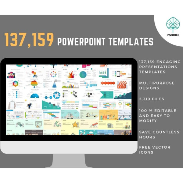 137,159+ Multipurpose PowerPoint Templates Mega Bundle | Editable Google Slides & Keynote | Business, Education, Marketing - Image 4
