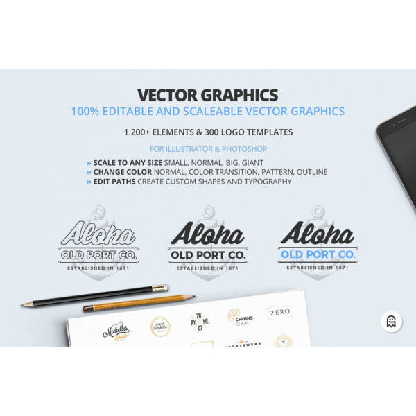 Professional Logo Template Creators Kit Bundle Collection – PSD & AI Editable | Free Lifetime Updates - Image 3