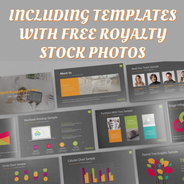 Preview collage of professional PowerPoint templates in multiple categories including business, education, marketing, infographics, timelines, and creative layouts in HD widescreen format.