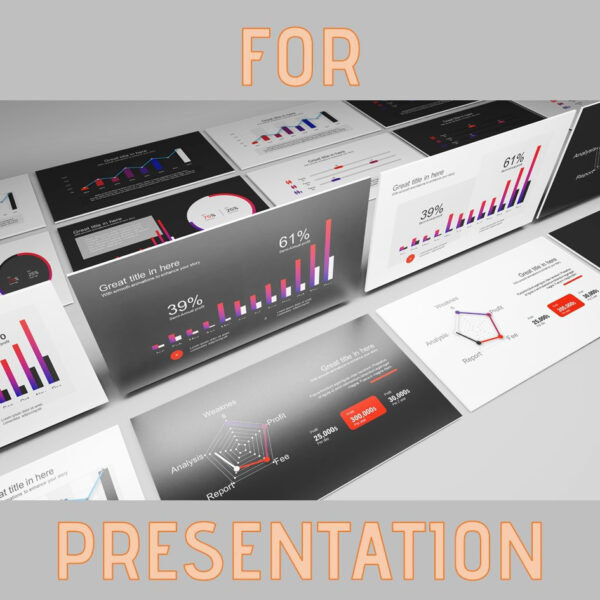 Preview collage of professional PowerPoint templates in multiple categories including business, education, marketing, infographics, timelines, and creative layouts in HD widescreen format.