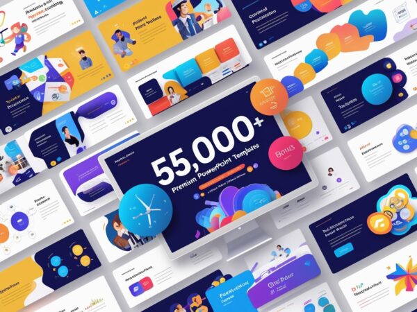 55,000+ premium animated PowerPoint templates mega bundle – editable presentation slides for business, education, marketing, Google Slides & Keynote
