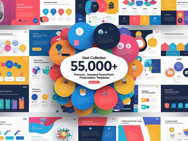 55,000+ premium animated PowerPoint templates mega bundle – editable presentation slides for business, education, marketing, Google Slides & Keynote