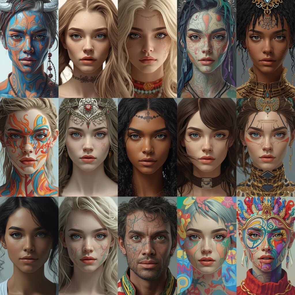 AI Image Generation Tool_ Showcase lots of stunning visuals and stuff. 3Ds, real human, arts, cartoons, and more Realistic human portrait generated by AI with professional detail