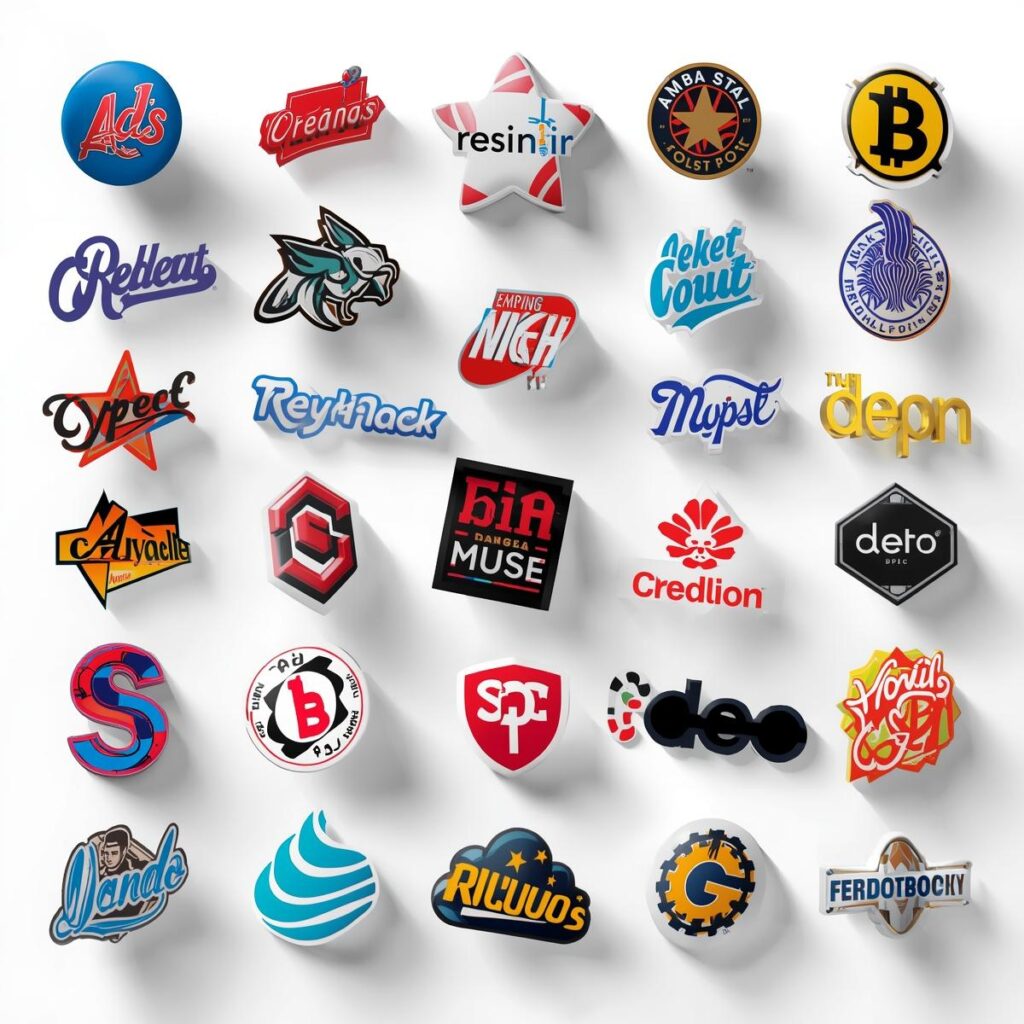 AI Image Generation Tool_ Showcase lots of stunning visuals and stuff. logos Professional AI-generated logo design with modern style