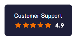 customer support1 Customer rating for Customer Support with star review