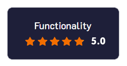 functionality1 Customer rating for Functionality with star review.