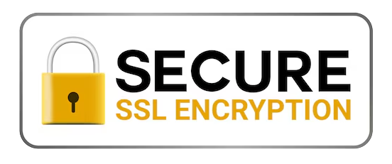 Secure SSL checkout badge ensuring encrypted payment processing